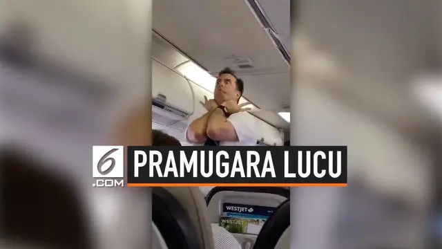 VIDEO: Jelaskan Demo Keselamatan, Aksi Pramugara Ini Bikin Ngakak