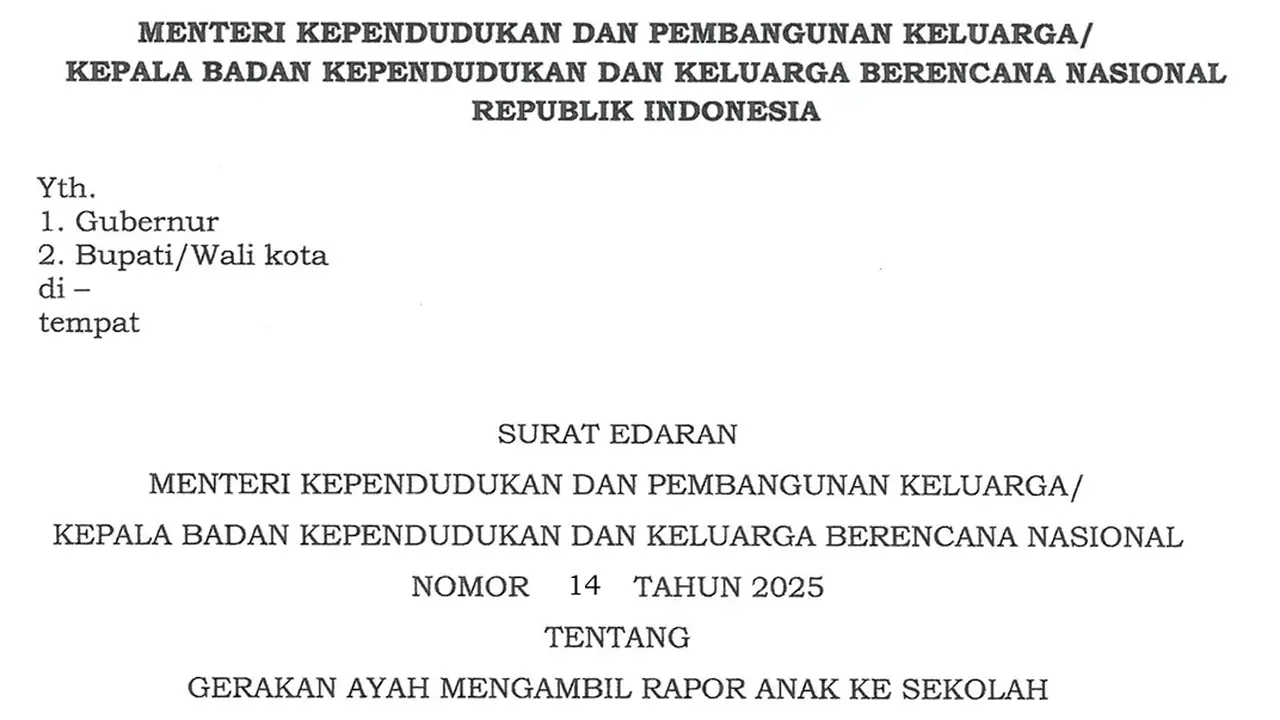 BKKBN Luncurkan Gerakan Ayah Ambil Rapor ke Sekolah