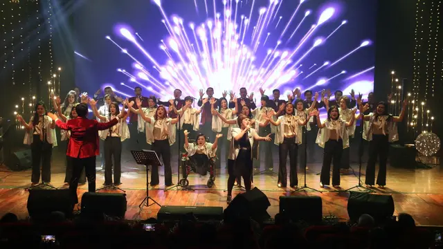 Joy Tobing menyanyi di Konser Para Gempita The Greatest Gift Of Love (Liputan6.com/ Hernowo Anggie)