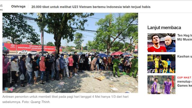 Antrean pembelian tiket Vietnam melawan Timnas Indonesia U-23 di SEA Games 2021.