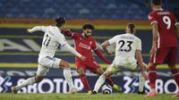 Liverpool harus puas bermain imbang 1-1 kontra Leeds United pada laga pekan ke-32 Premier League di Elland Road, Selasa (20/4/2021) dini hari WIB. (Paul Ellis/POOL/AFP)
