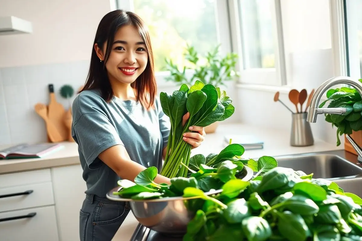 cara membuat sayur bayam