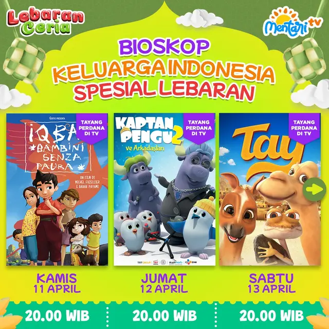 Program acara Mentari TV saat Lebaran.