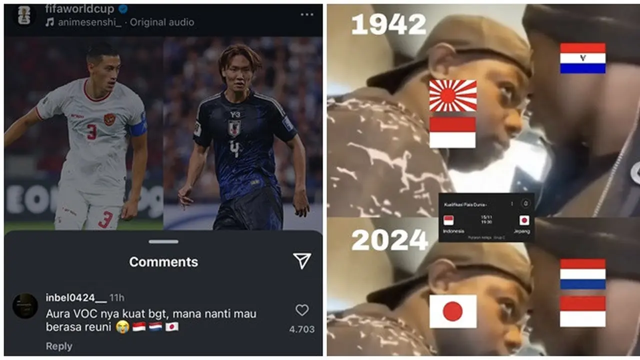 6 Meme Jelang Indonesia Vs Jepang, Netizen Sebut Reuni Zaman Penjajahan