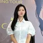 Aktris Korea Kim Ji Won saat menggelar konferensi pers di Raffles Hotel Jakarta, Sabtu (31/8/2024), sebelum hadir di fan meeting bertajuk “Kim Ji Won 1st Fan Meeting Tour (Be My One) in Jakarta”. (Dok. via Patricia Vianney)