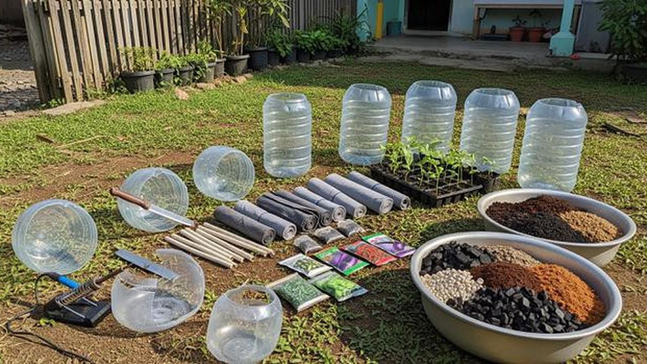 Cara Membuat Kebun Sayur Mini dari Galon Bekas dengan Self Watering