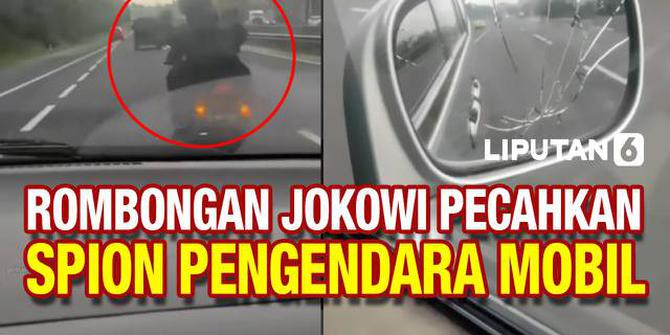 VIDEO: Waduh! Rombongan Paspampres Jokowi Pecahkan Spion Pengendara Mobil