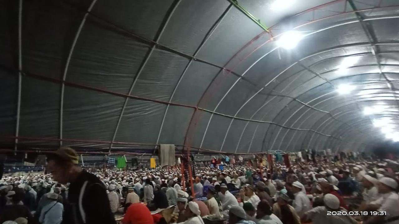 Ribuan orang hadir dalam Ijtima Dunia 2020 Zona Asia di Gowa. (Foto: LIputan6.com/Fauzan)