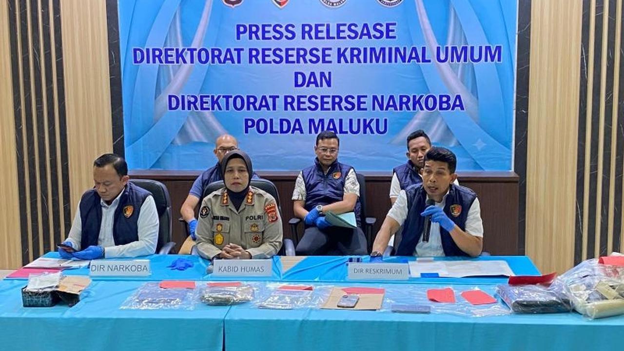Polda Maluku Ungkap 33 Kasus Narkotika, Amankan 40 Tersangka dalam Dua Bulan
