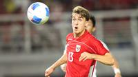 Mauro Zijlstra saat pertandingan Timnas Indonesia vs Chinese Taipei di FIFA Matchday, di Stadion GBT, Surabaya,&nbsp;Jumat (5-9-2025). (Bola.com/Abdul Aziz)