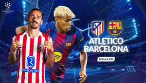 Prediksi leg 2 Perempat Final Liga Champions 2025/2026 - Atletico Madrid Vs Barcelona. (Gregah Nurikhsani/Bola.com)