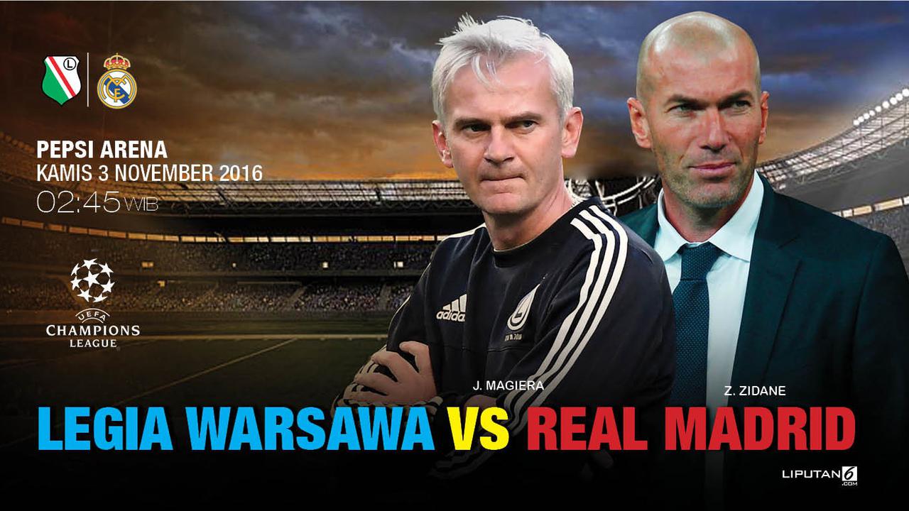 Prediksi Legia Warsawa Vs Real Madrid