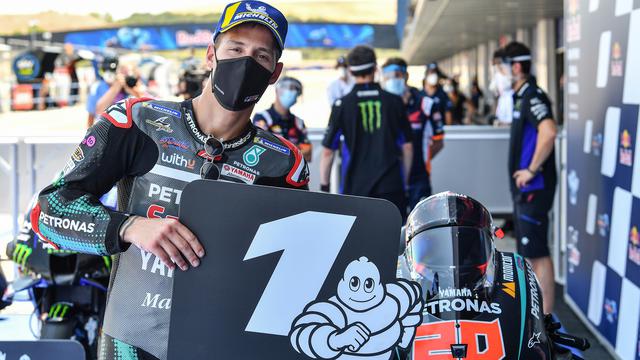 Motogp Spanyol Marquez Terjatuh Quartararo Rebut Podium Juara Bola Liputan6 Com