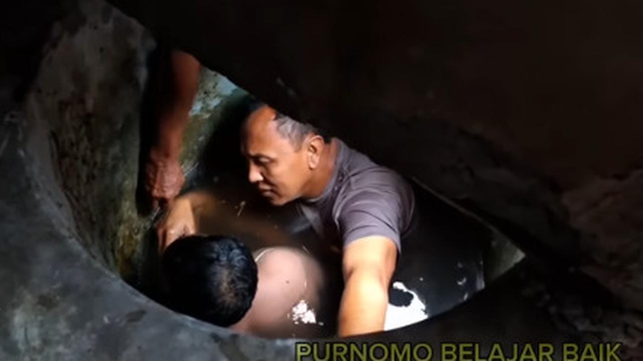 Aksi Nekat Ipda Purnomo Nyebur ke Dalam Sumur Selamatkan Pemuda Mau Bunuh Diri 'Nanti Tinggal Sama Saya