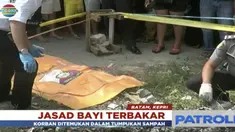 Seorang penghuni kos temukan jasad bayi di tong sampah dalam keadaan terbakar.