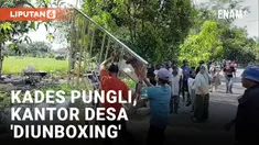 Desak Kades Mundur, Warga Subang Rusak Kantor Desa