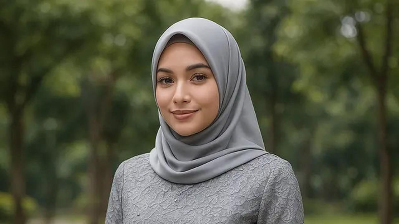 7 Model Gamis Brokat Warna Abu-Abu Kombinasi Terbaru, Simpel dan Elegan