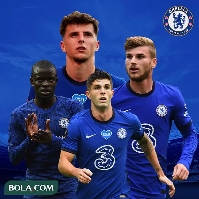 Chelsea - N'golo Kante, Mason Mount, Cristian Pulisic, Timo Werner