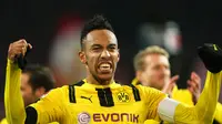 Borussia Dortmund mengecam Pierre-Emerick Aubameyang terkait komentar rencana kepindahannya pada akhir musim 2016-2017. (EPA/Ina Fassbender)