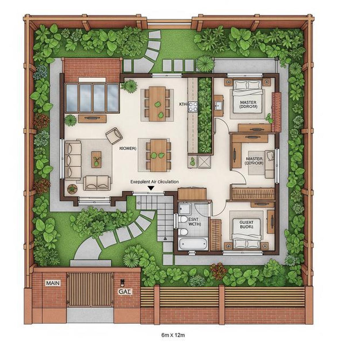 7 Denah Gambar Rumah Minimalis Ukuran 6x12, Solusi Hunian Fungsional di Lahan Terbatas