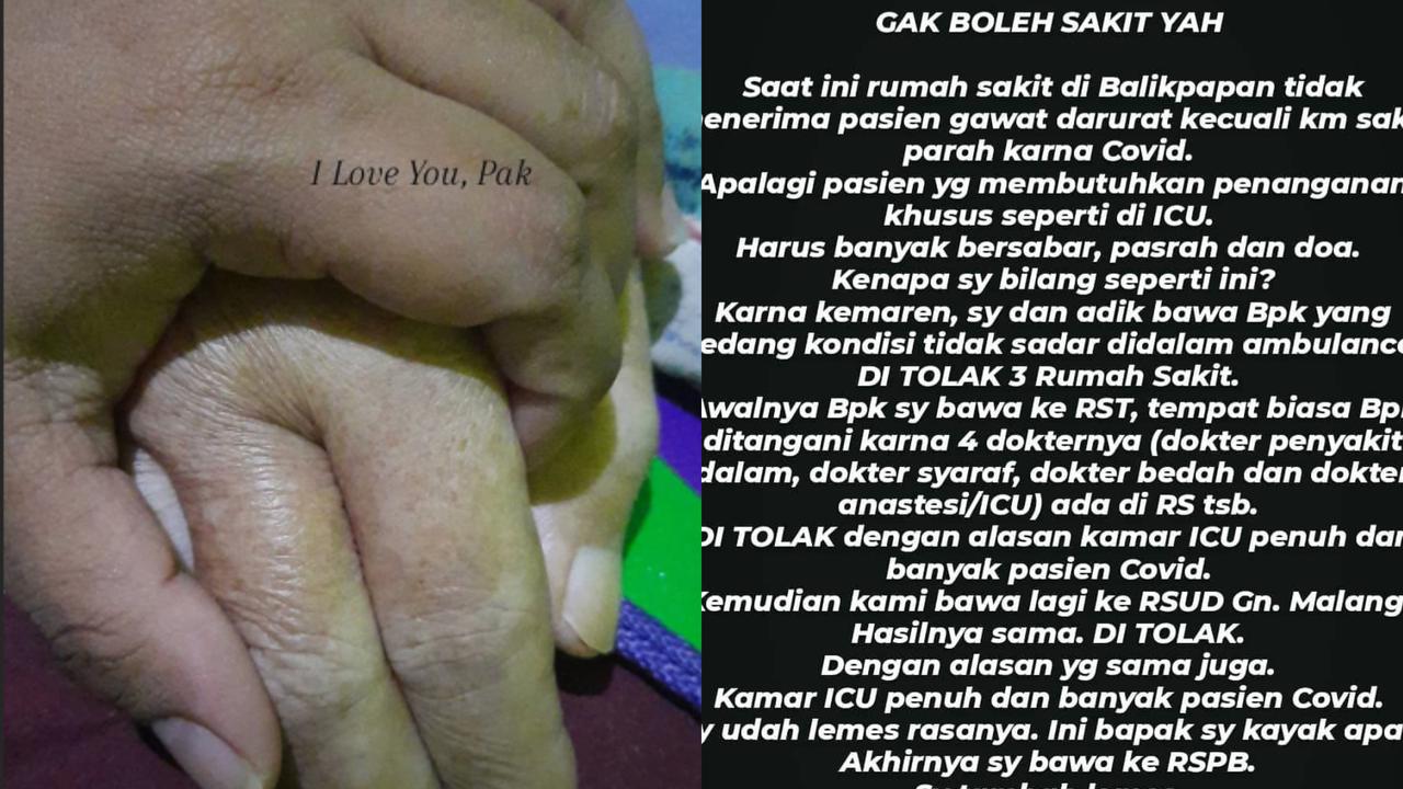 Kisah Perjuangan Wanita Asal Balikpapan Cari Rumah Sakit Untuk Ayahnya