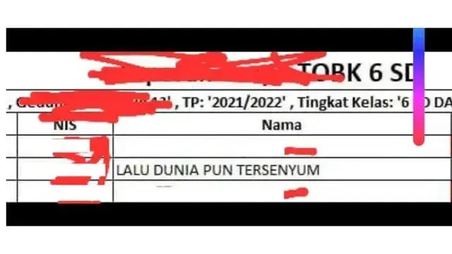 6 Nama Siswa Tertulis di Daftar Hadir Ini Unik, Bikin Guru Salah Fokus