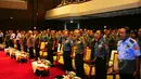 Sebanyak 200 orang perwira menengah (Pamen) TNI yang terdiri dari 45 Pamen TNI AD, 40 Pamen TNI AL, 30 Pamen TNI AU dan 80 Pamen dari Balakpus Mabes TNI hadir dalam diskusi bertajuk TNI Mendengar, Kamis (12/3/2015). (Liputan6.com/Yoppy Renato)