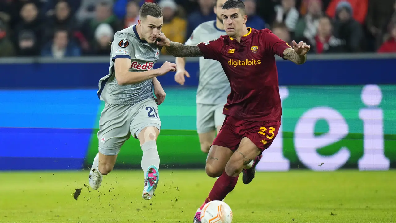 RB Salzburg vs AS Roma di Liga Europa