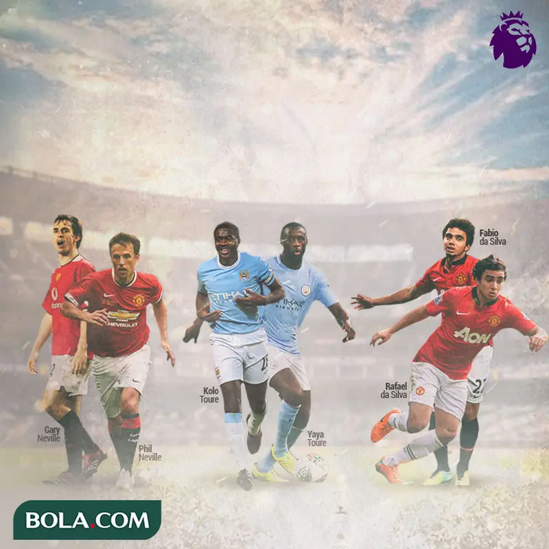 Premier League - Kolo dan Yaya Toure, Fabio dan Rafael da Silva, Gary dan Phil Neville