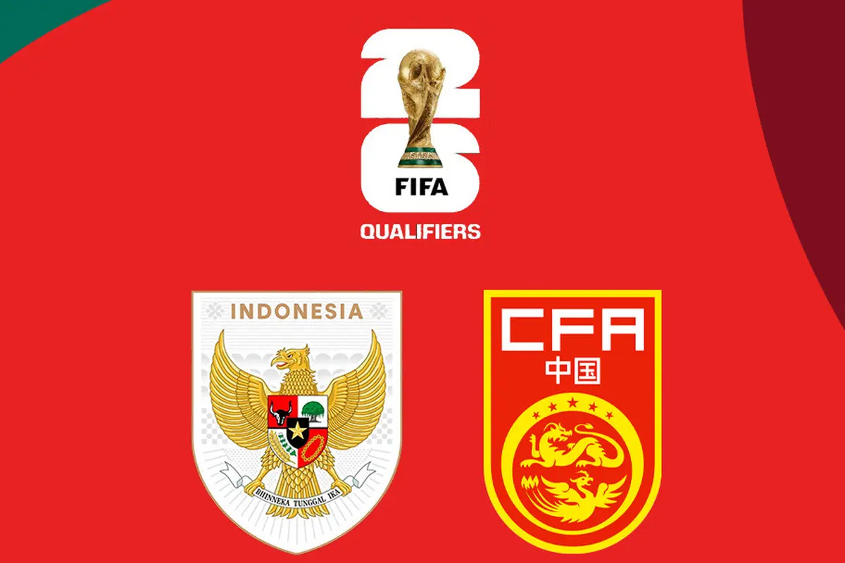 Kualifikasi Piala Dunia 2026 Zona Asia - Timnas Indonesia Vs China - Ilustrasi Logo