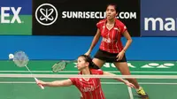 Ganda putri Indonesia Greysia Polii/Nitya Krishinda Maheswari ditargetkan juara di Indonesian Masters 2015. (Liputan6.com/Humas PP PBSI)