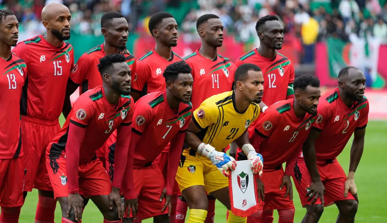 Sudan menjadi satu dari 16 tim yang berhasil lolos ke babak gugur Piala Afrika 2025. (AP Photo/Mosa'ab Elshamy)