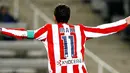 Atletico Madrid&#039;s Maxi Rodriguez celebrates after scoring a goal during the Liga match against Espanyol at Olympic stadium, Lluis Companys in Barcelona on December 20, 2008. AFP PHOTO/JOSEP LAGO 