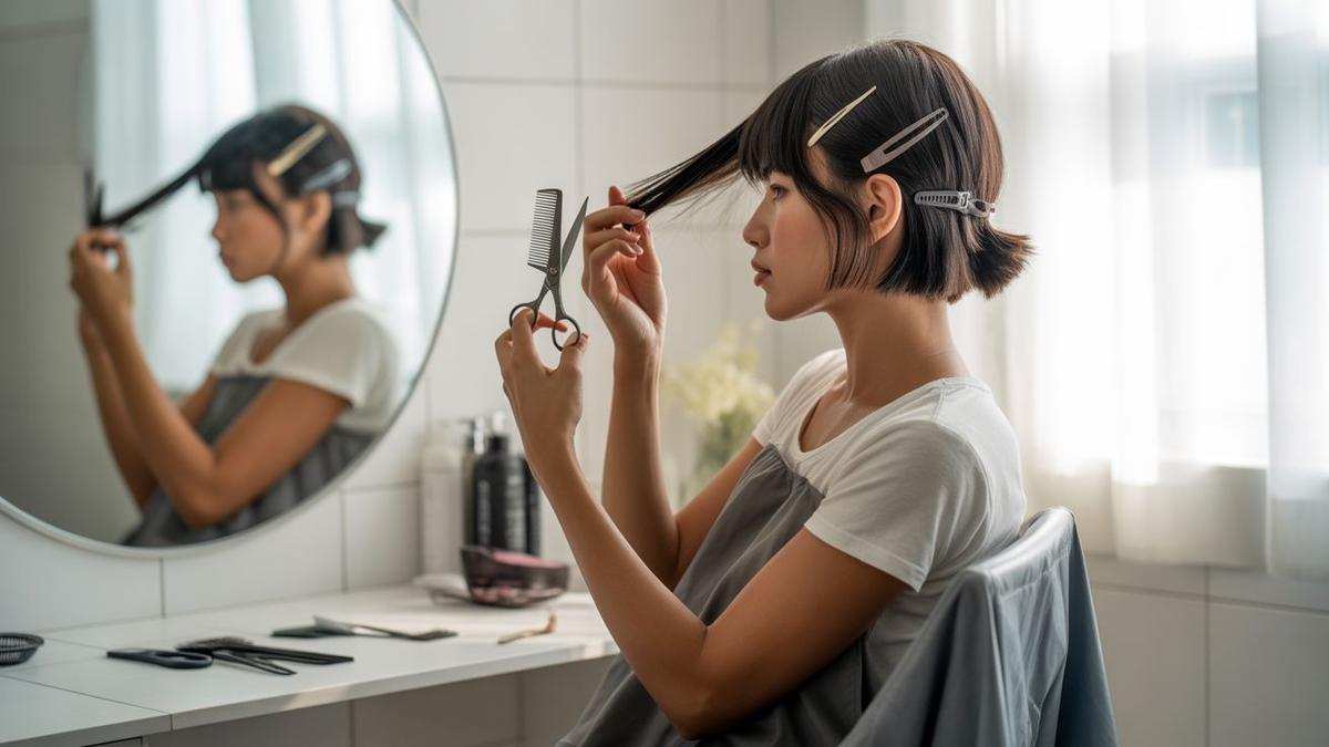 Cara Bikin Poni ala Korea Sendiri di Rumah, dari See-Through hingga Curtain Bangs