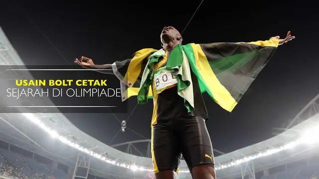 Video Usain Bolt antar tim Jamaika meraih medali emas di nomor estafet 4 x 100 meter di Olimpiade Rio 2016.