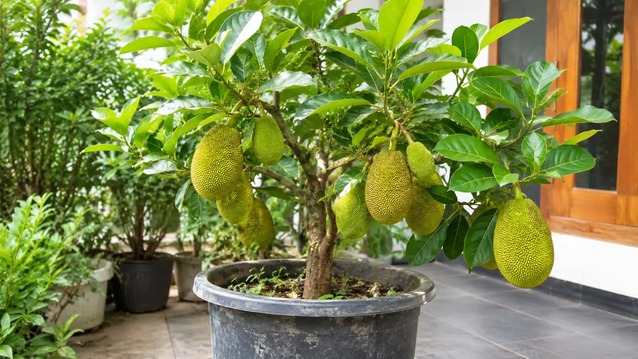 Trik Mengerdilkan Pohon Nangka Mini Agar Rajin Berbuah di Pot Ember Bekas