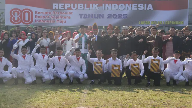 Upacara HUT RI di Lapangan Lapas Kelas I Cipinang, Minggu (17/8/2025) (Istimewa)