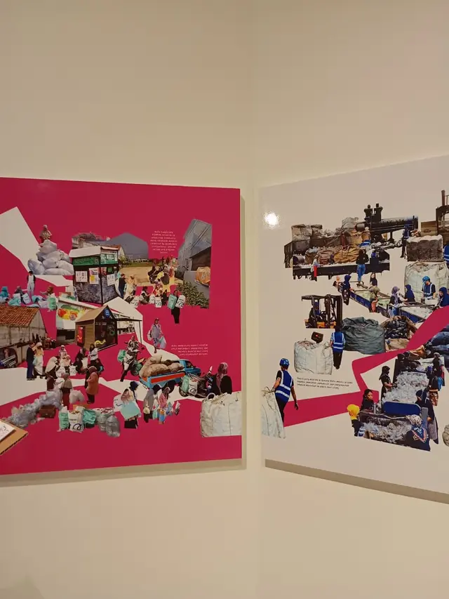 Karya desain dalam pameran Bukan Tentang Sampah