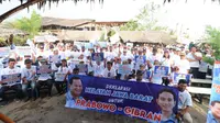 Nelayan Jawa Barat deklarasi dukungan untuk Prabowo-Gibran di Pilpres 2024. (Ist).