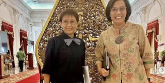 Sri Mulyani dan Retno Marsudi, dua srikandi RI yang kompak di ragam kesempatan. Keduanya kerap mengabadikan momentum berdua dengan gaya fashionnya yang curi atensi. [Foto: Instagram/ @srimulyani]