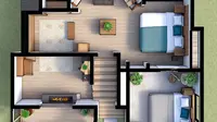 5 Denah Rumah Minimalis 2 Kamar Type 36 Terbaru di 2025, Nyaman dan Fungsional
