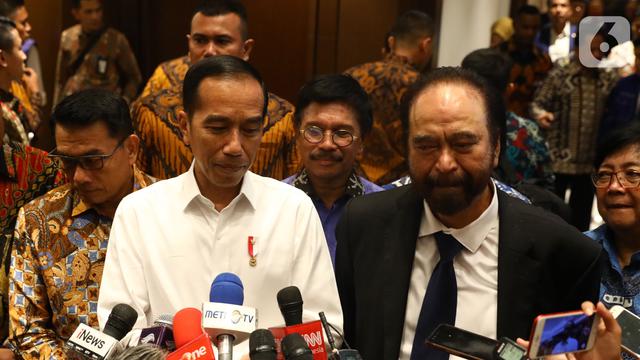Surya Paloh Sambut Jokowi di HUT Nasdem