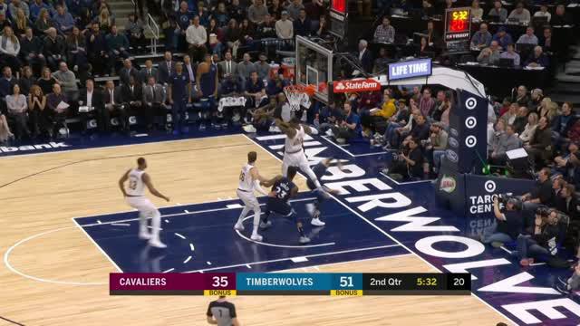 Berita video game recap NBA 2017-2018 antara Minnesota Timberwolves melawan Cleveland Cavaliers dengan skor 127-99.