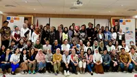 Semua Murid Semua Guru menggelar media gathering dalam rangka Hari Pendidikan Nasional (Hardiknas) 2024 di Perpustakaan Nasional, Jakarta Pusat, 2 Mei 2024. (Liputan6.com/Asnida Riani)