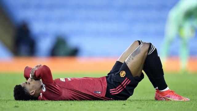 FOTO: Gol Bruno Fernandes dan Luke Shaw Bawa Manchester United Pecundangi Mancity 2-0 - Marcus Rashford