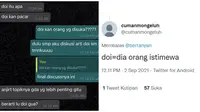 Kepanjangan ‘Doi’ ala Netizen Ini Bervariasi. (Sumber: Twitter/ @bertanyarl dan Twitter/ 
@bbycauseofyou)