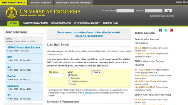 Cara Cek Pengumuman Hasil Simak UI 2023 Vokasi dan Sarjana