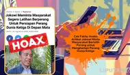 Cek Fakta: Hoaks Artikel Jokowi Minta Masyarakat Berlatih Perang Persiapan Menghadapi Perang Dunia Ketiga