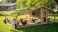 7 Desain Kandang Ayam dengan Atap Rumput Hidup, Inovatif dan Penuh Manfaat