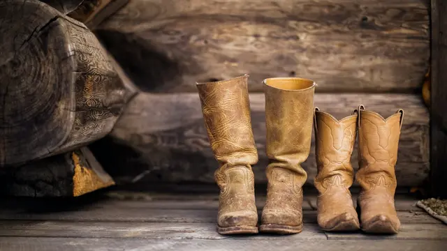 Ilustrasi cowboy boot